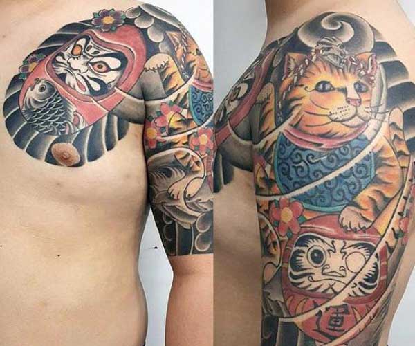 Tatto mèo thần đẹp, chất